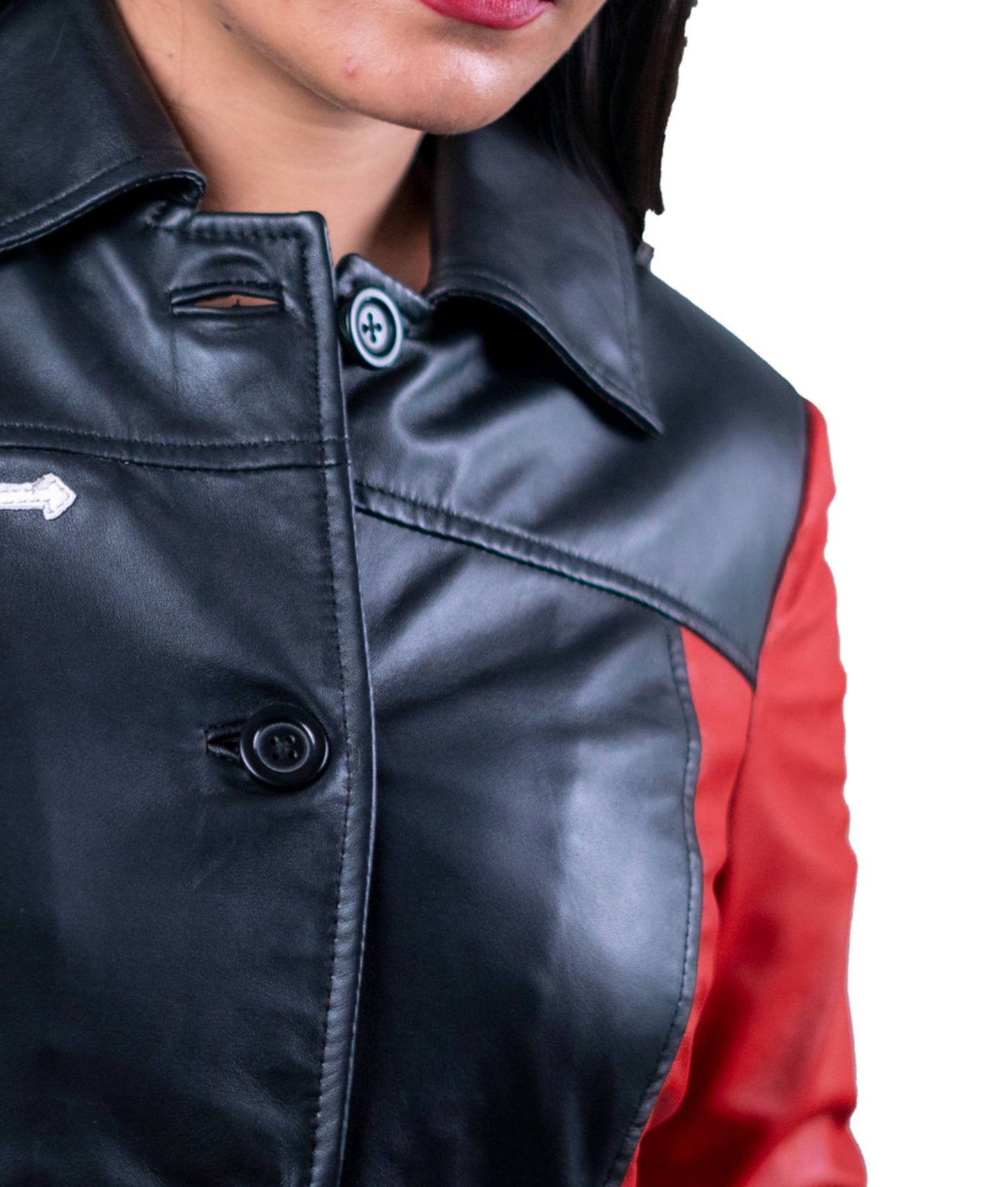 10 - Women’s PPP Flag Leather Coat – Patriotic Style