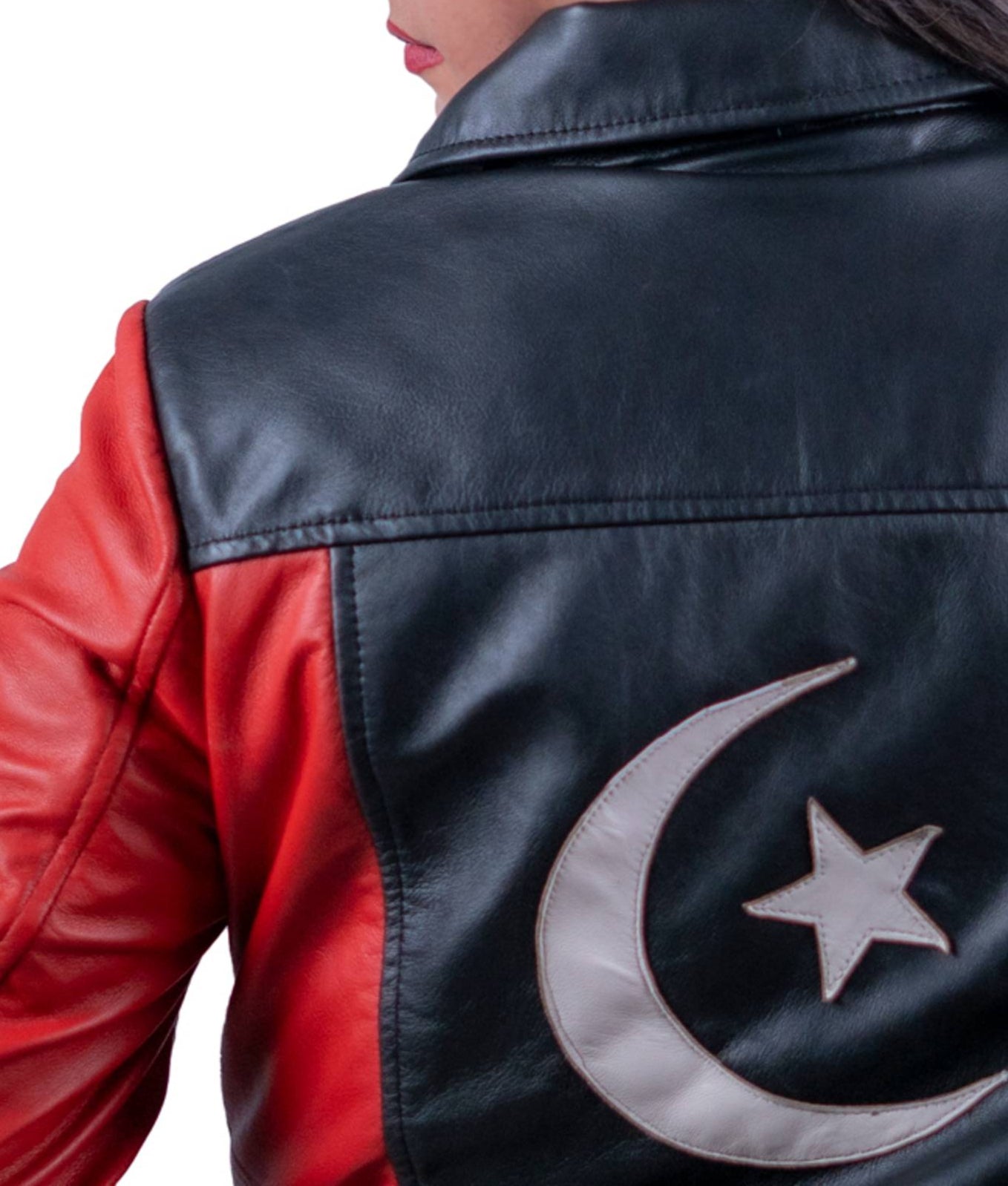 10 - Women’s PPP Flag Leather Coat – Patriotic Style