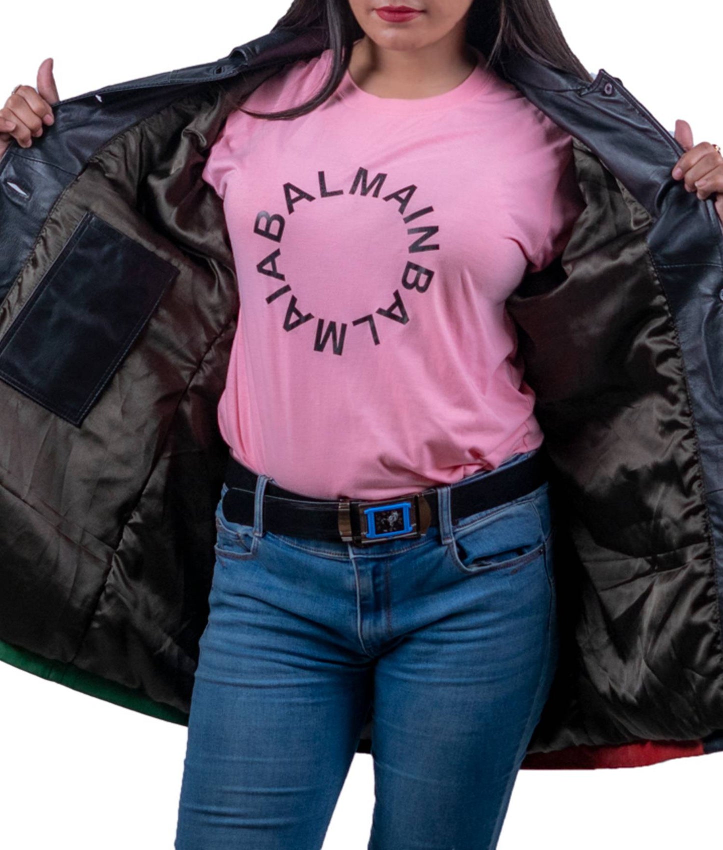 10 - Women’s PPP Flag Leather Coat – Patriotic Style