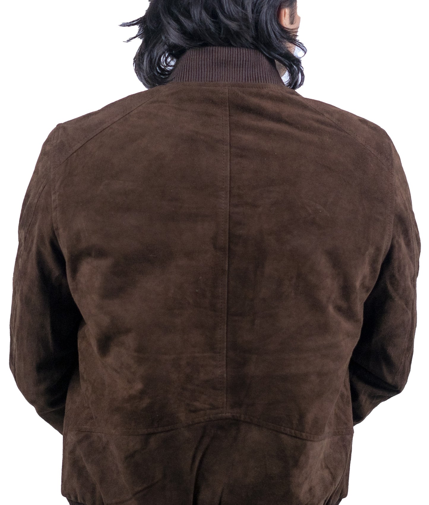 63 - Kaffeebraune Wildlederjacke für Herren