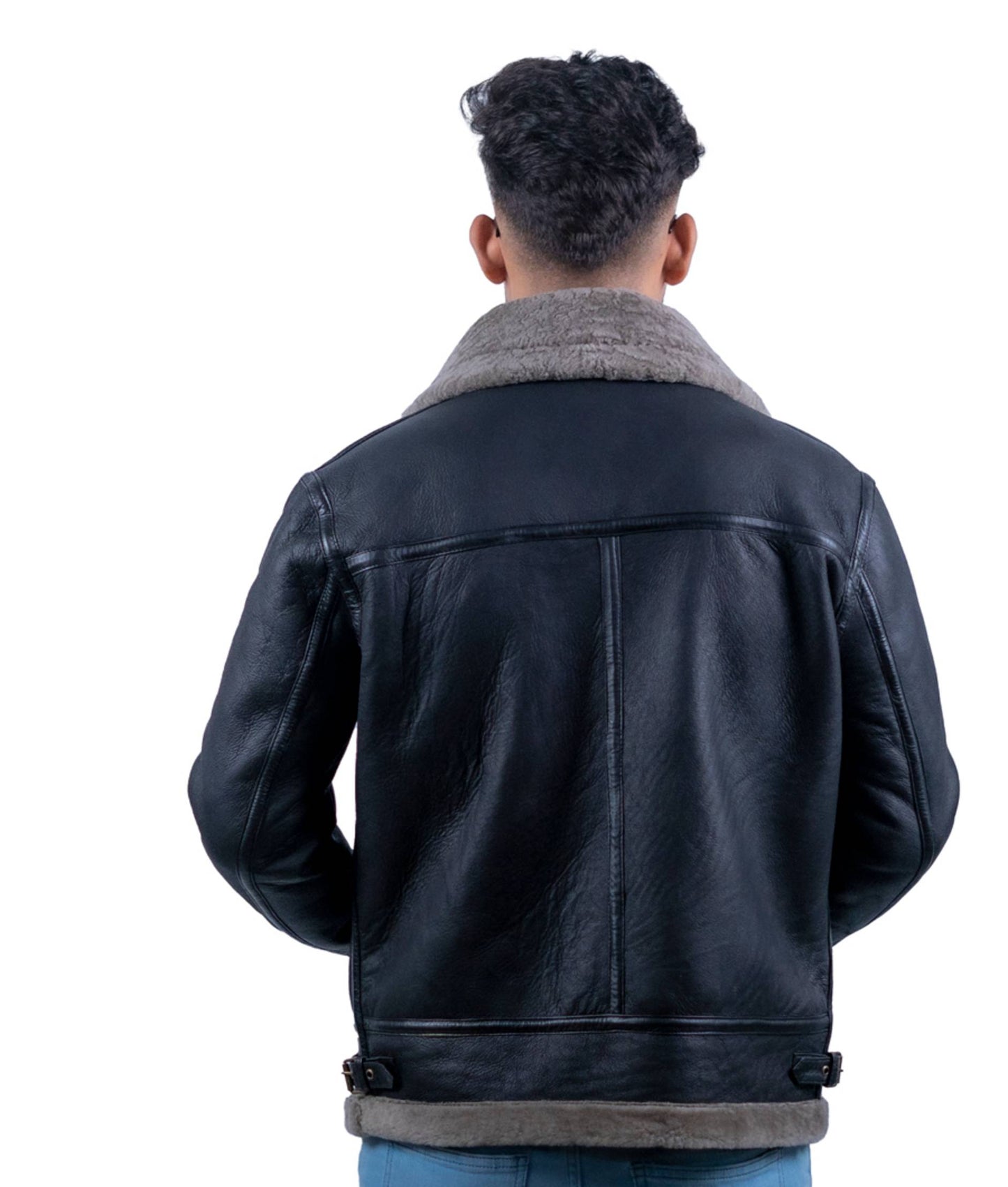 87 - Vintage Pilot Jacket – Shearling Lined with Weathered Finish