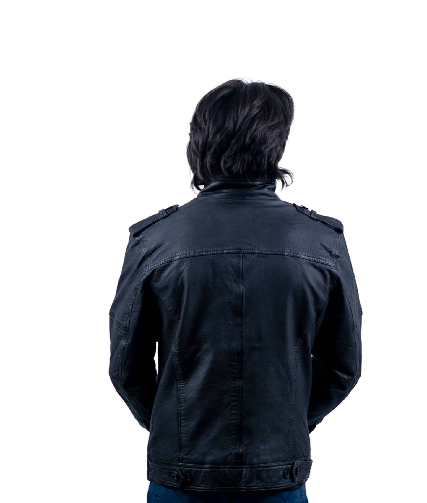 107 - Men’s Urban Black Field Jacket – Multi-Pocket Tactical Style