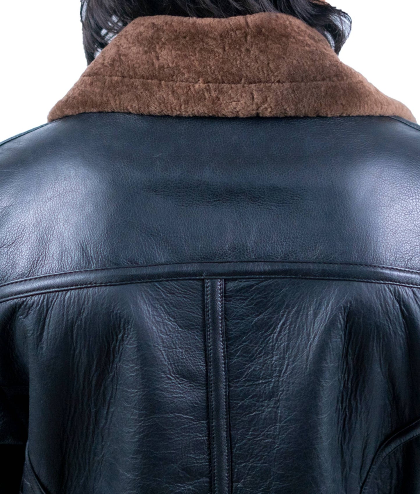 115 - Men’s Vintage Aviator Jacket – Shearling Collar Combat Style