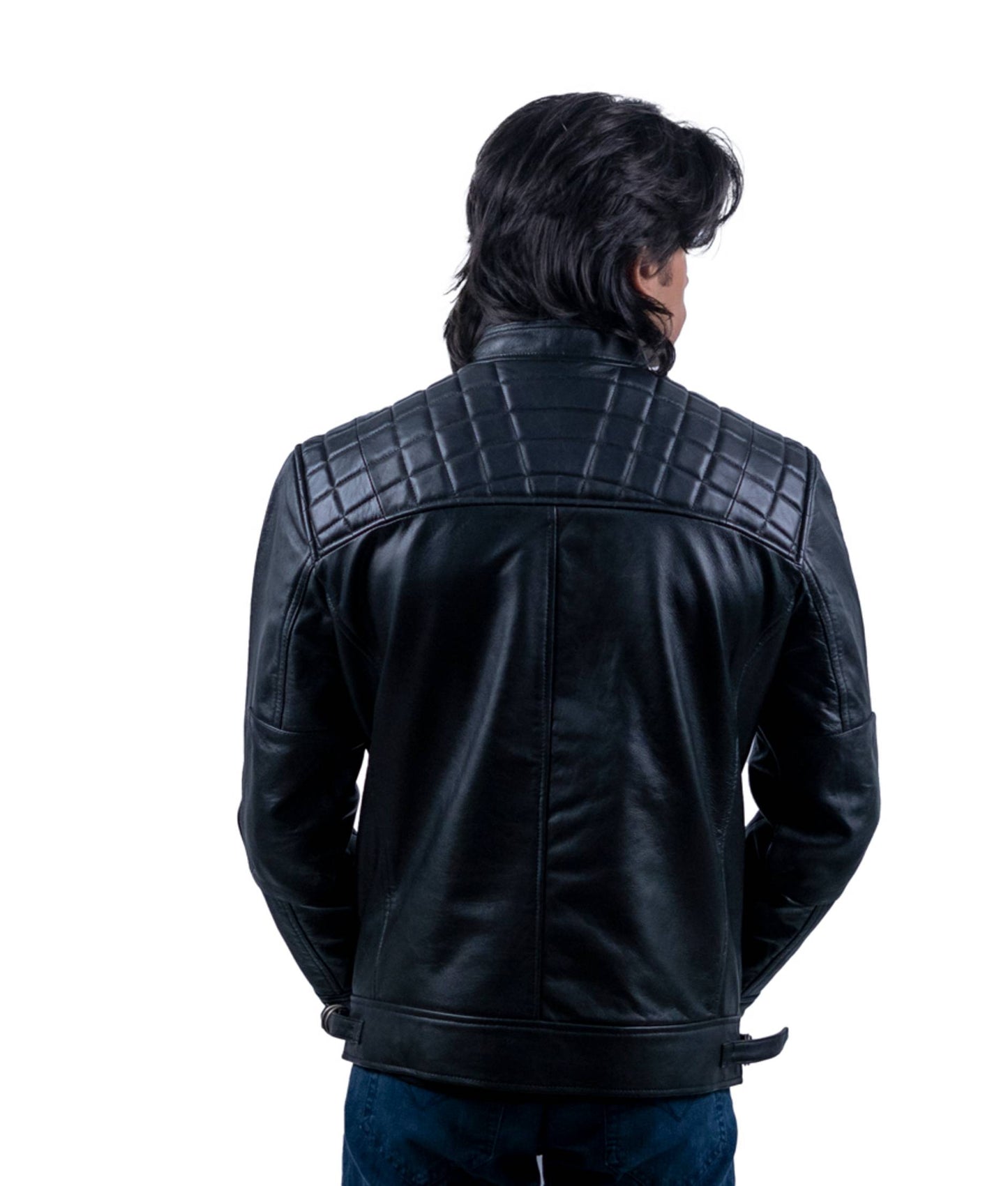 119 – Gesteppte Motorradjacke mit Schulterpolstern für Herren – Precision Detail Edition
