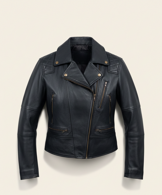 05 -Noir Edge – Women’s Leather Biker Jacket