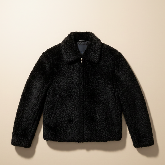 139 - Black Monarch Fur Shearling Jacket