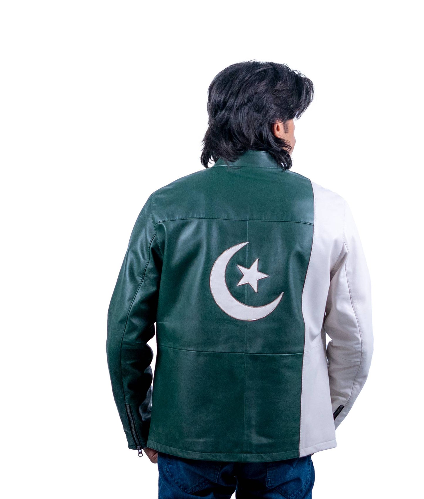 51 - Pakistani Flag Leather Jacket for Men