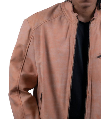113 – Desert Tan Café Racer Jacke für Herren – Minimalistischer Roadwear-Klassiker