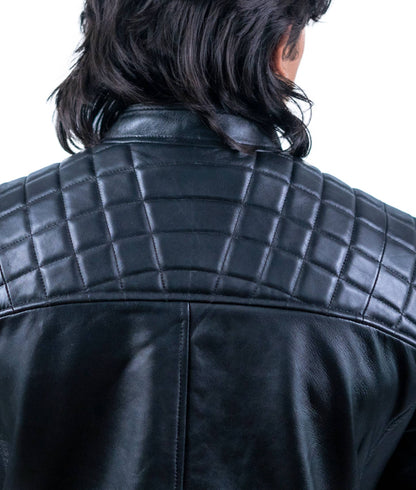119 – Gesteppte Motorradjacke mit Schulterpolstern für Herren – Precision Detail Edition