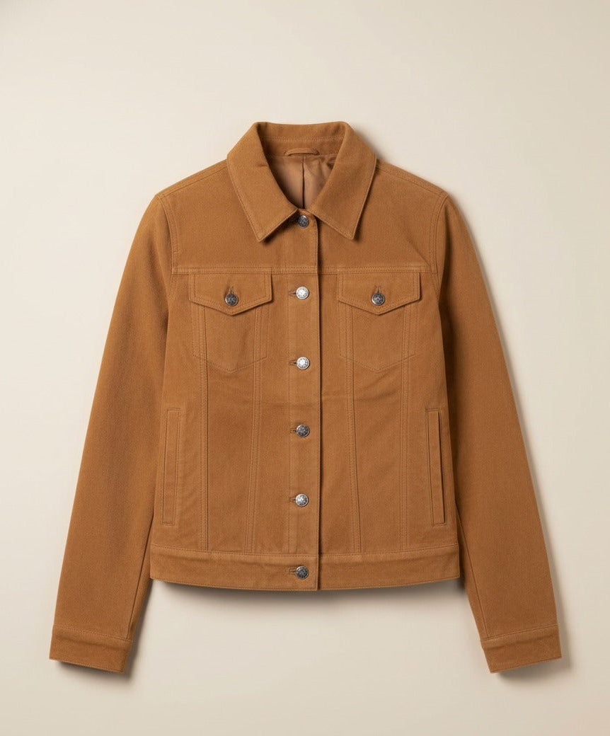 04 -Heritage Crest – Goat Suede Trucker Jacket