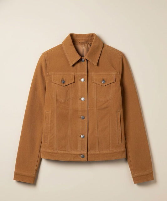 04 -Heritage Crest – Goat Suede Trucker Jacket